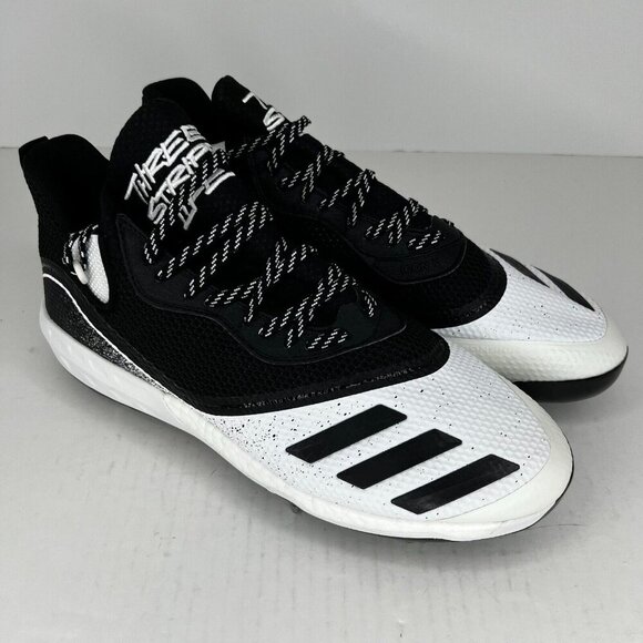 Adidas Mens G28249 White Black Three Stripes Icon V Size 14 Baseball Cleat Shoes main image 6
